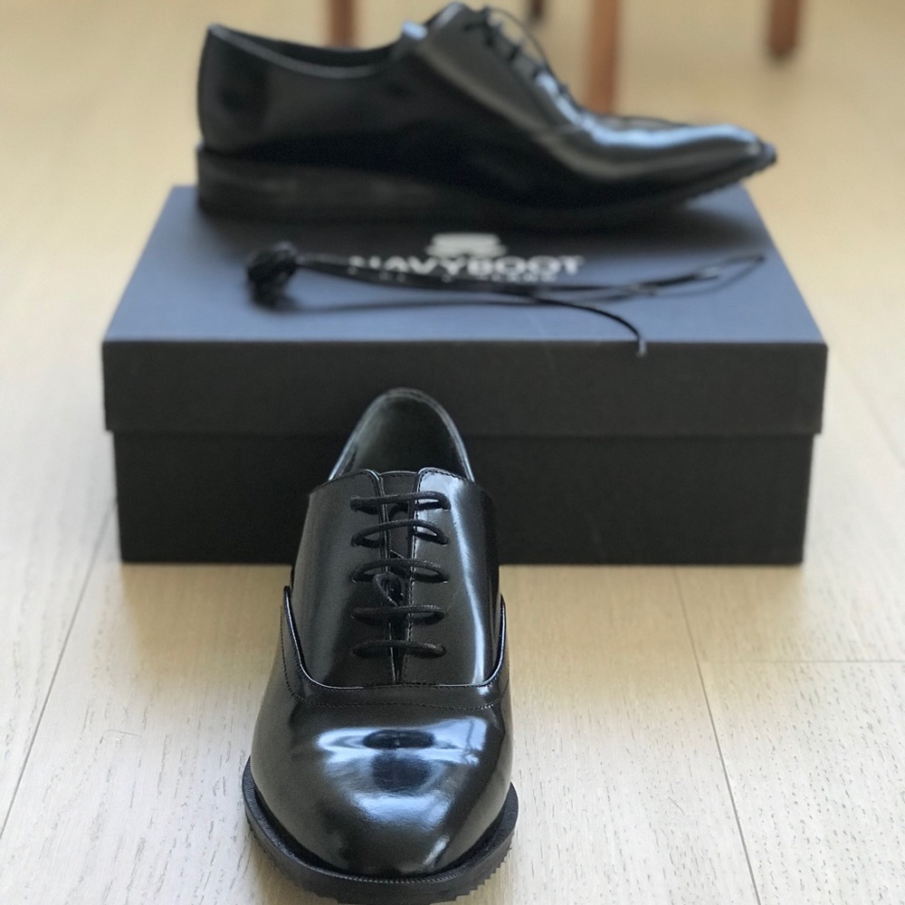 NavyBoot Switzerland Black Lace-Ups